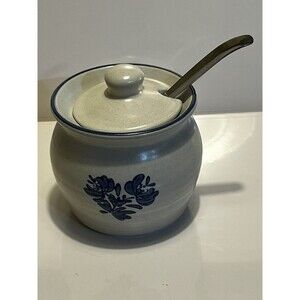 Pfaltzgraff Yorktowne Jam Jelly Jar/ Honey Pot with Slotted Lid #22 USA